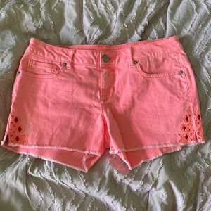 Aeropostale pink denim shorts